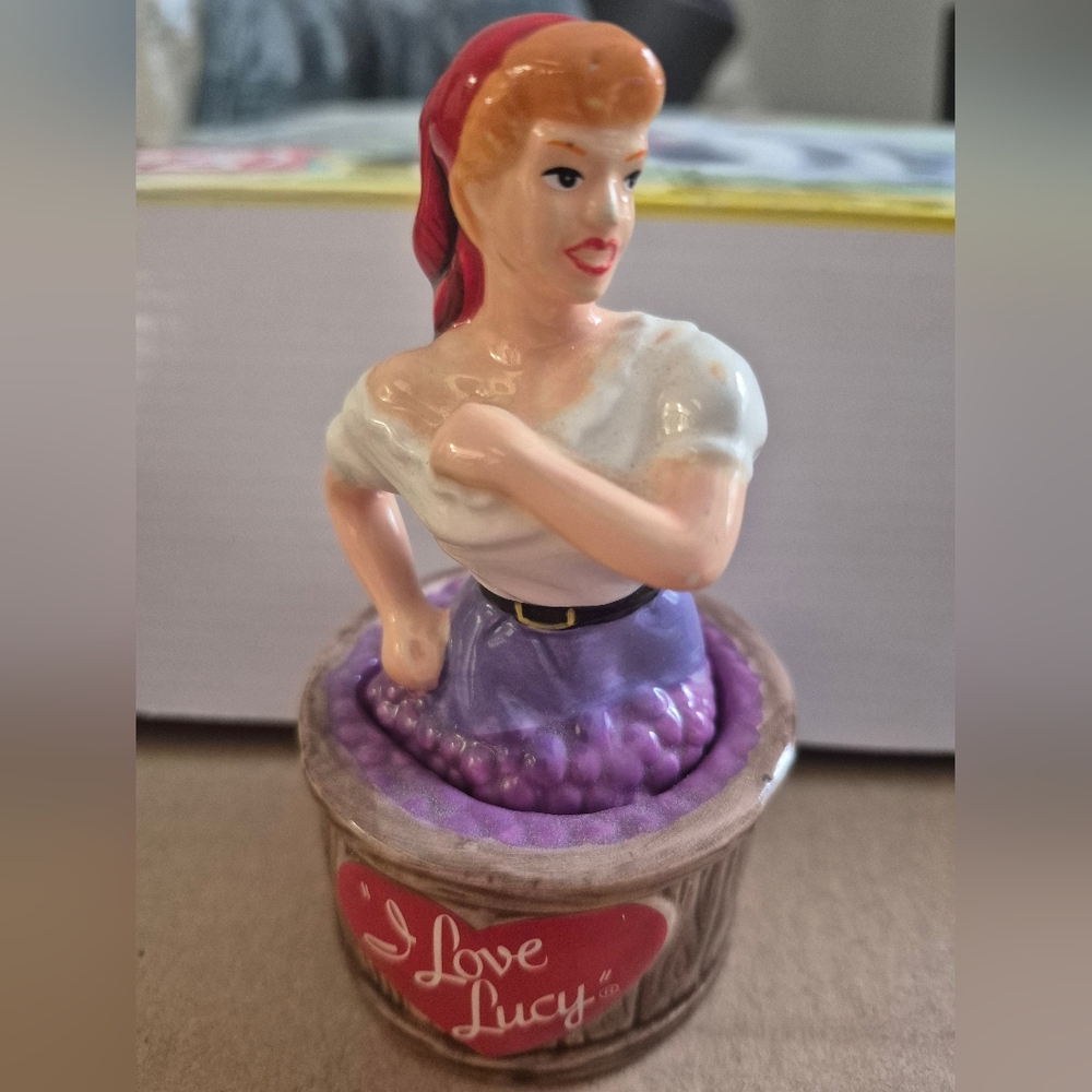 I Love Lucy Ceramic Figurine - Purple and White